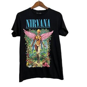 Nirvana Repro Graphic Tee In Utero 2015 Short Sleeve Black - S